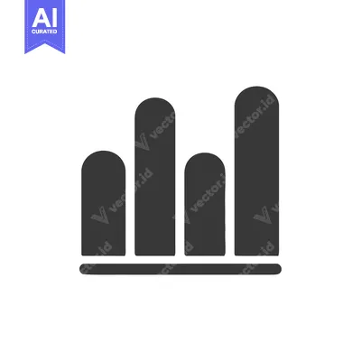 Aset desain premium: Simple Bar Graph Icon: Data Visualization, Business, Statistics, Progr
