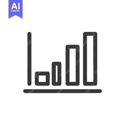 Aset desain premium: Ascending Bar Graph Icon: Simple, Bold, and Modern Data Visualization