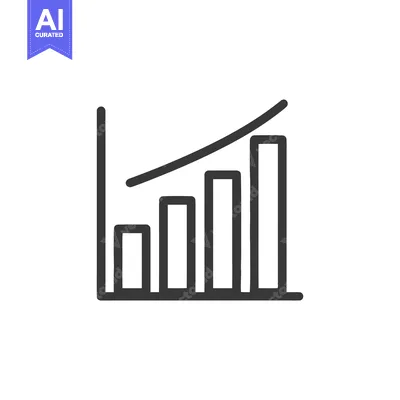 Aset premium populer: Ascending Bar Graph with Curved Trendline, Business Growth Icon