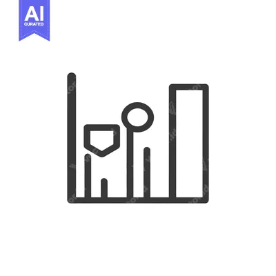 Aset desain premium: A black and white minimalistic graphical representation of a figure