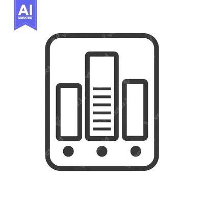 Premium design asset: A graphic illustration showing a data comparison in an icon