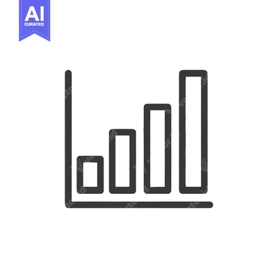 Aset desain premium: Ascending Bar Graph Icon: Growth, Progress, and Positive Trend Visuali