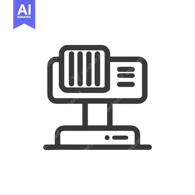 Popular premium asset: Modern Minimalist Server Rack Icon on White Background