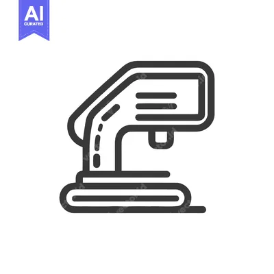 Stylized Stapler Icon: Minimalist Design, Bold Lines, Office Equipment