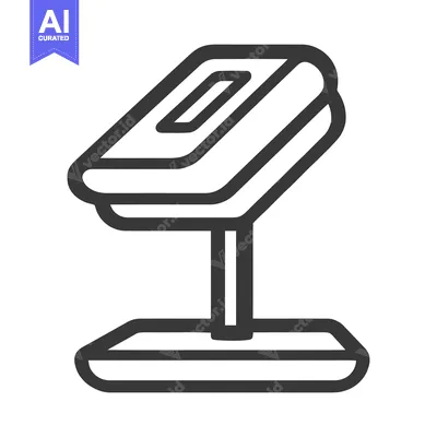 Modern Minimalist Scanner Icon, Bold Outline, Clean Design