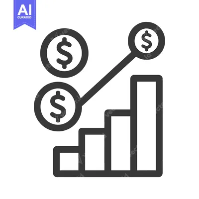 Premium design asset: Bar Graph with Dollar Coins Indicating Financial Growth