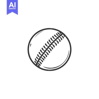 Popular premium asset: A black and white baseball with visible seam lines