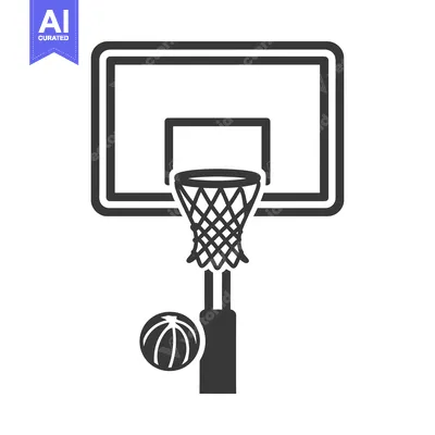 Popular premium asset: Basketball hoop with ball and net icon