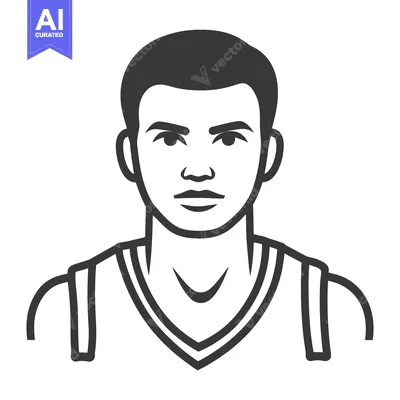 Popular premium asset: The illustration depicts a male athlete in athletic sportswear attire