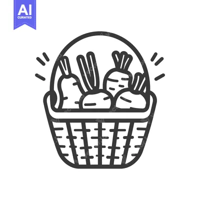 Aset premium populer: Basket Filled with Fresh Vegetables