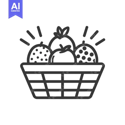 Aset premium populer: Basket of Fresh Fruit with a Dotted Pattern