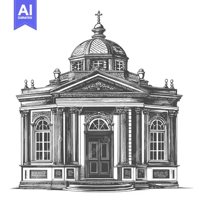 Popular premium asset: An illustration of a neoclassical structure with a domed roof