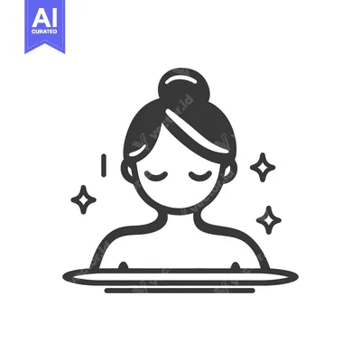 Aset premium populer: A woman enjoying a spa treatment in a tranquil and relaxing setting