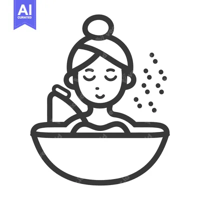 A woman is relaxing peacefully in a warm and inviting bath