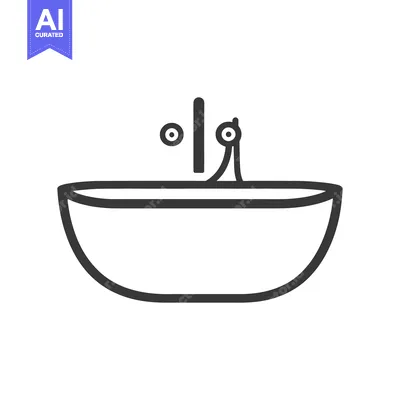 Popular premium asset: A Simple Illustration of a Bathroom Sink Fixture