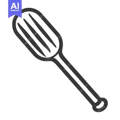 Popular premium asset: A black and white line drawing of a kitchen whisk