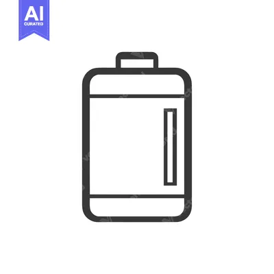 Aset premium populer: Minimalist Gray Outline Icon of a Portable Refrigerator on White Backg
