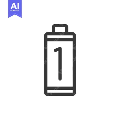 Aset premium populer: Battery 1 Bar Icon Line Art Icon  1053