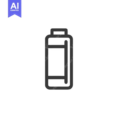 Premium design asset: Minimalist Bottle Icon: Clean Line Art on White Background