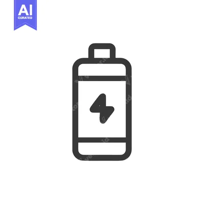 Premium design asset: Simple, Modern Battery Icon with Charging Symbol
