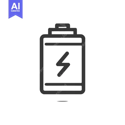 Aset premium populer: Simple, Modern Battery Icon with Lightning Bolt