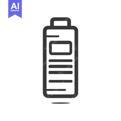 Popular premium asset: Minimalist Battery Icon with Horizontal Lines and Shadow
