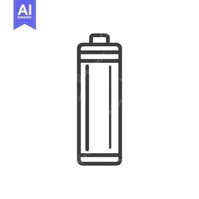 Aset desain premium: Minimalist Battery Icon: Simple, Clean, and Modern Design on White Bac