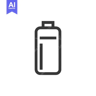Aset desain premium: Minimalist Battery Icon: Simple, Clean, Modern Design on White