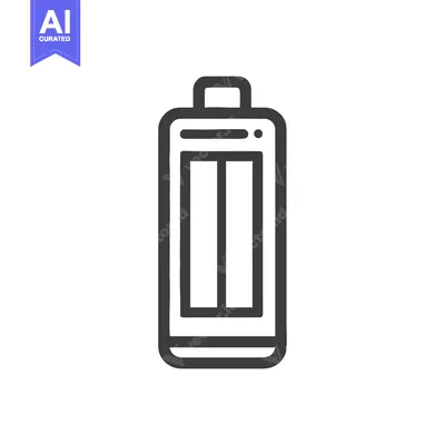Aset desain premium: Minimalist Elevator Icon: Modern Design with Vertical Doors and Handle