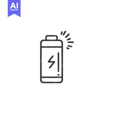 Aset desain premium: Charging Battery Icon with Lightning Bolt and Energy Radiating