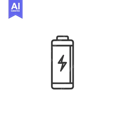 Popular premium asset: Battery Icon with Lightning Bolt Symbol, Minimalist Design on White