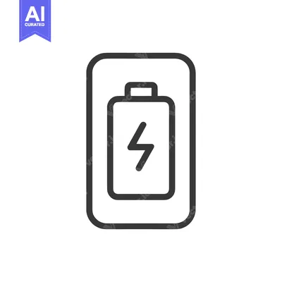Aset premium populer: Battery Charging Icon: Minimalist Design with Lightning Bolt Symbol