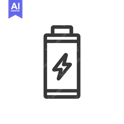Popular premium asset: Minimalist Battery Icon with Lightning Bolt, Clean Energy Concept