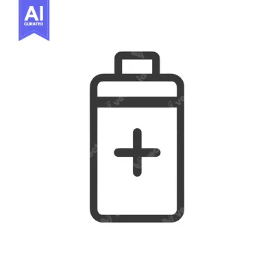 Aset desain premium: Minimalist Black and White Medicine Bottle Icon with Plus Sign