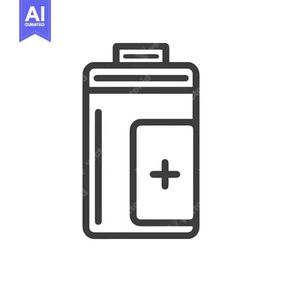 Popular premium asset: Minimalist Battery Icon with Positive Charge Symbol on White Backgroun
