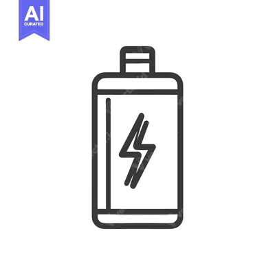 Aset desain premium: Energy Drink Icon: Bold Lightning Bolt in Minimalist Design