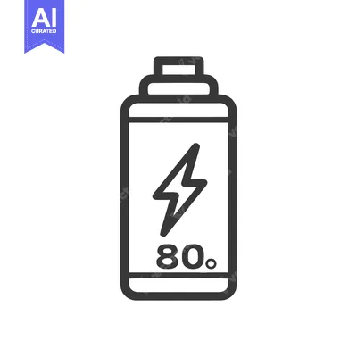 Aset premium populer: Battery Charging 80 Icon Line Art Icon  1152