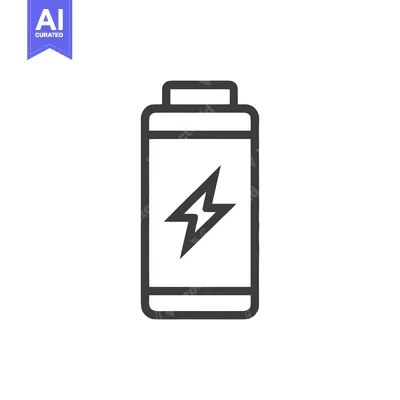 Aset premium populer: Battery Icon with Lightning Bolt Symbol, Minimalist Design