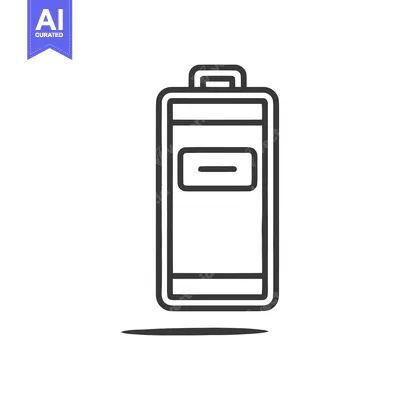 Premium design asset: Minimalist Battery Icon: Clean Line Art for Energy Symbolism
