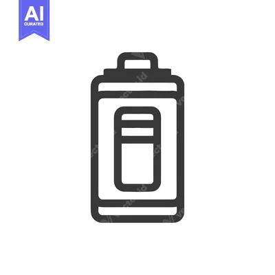 Premium design asset: Minimalist Battery Icon: Bold Outline, Modern Design, Clean Energy Sym