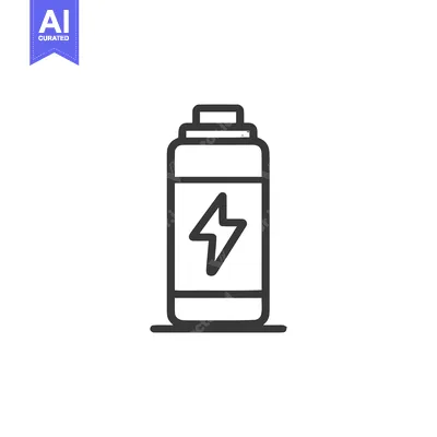 Aset premium populer: Minimalist Energy Drink Icon with Bold Lightning Bolt Symbol