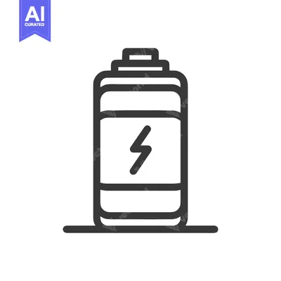 Popular premium asset: Minimalist Battery Icon with Lightning Bolt Symbol on White Background