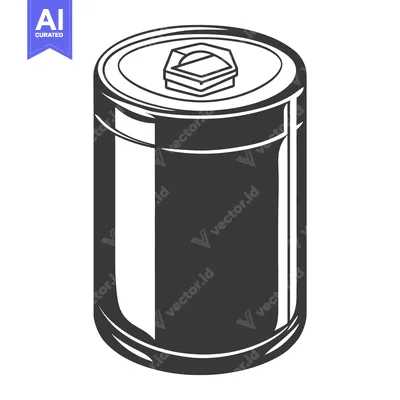 Aset desain premium: A cylindrical metal container with a secure and functional top