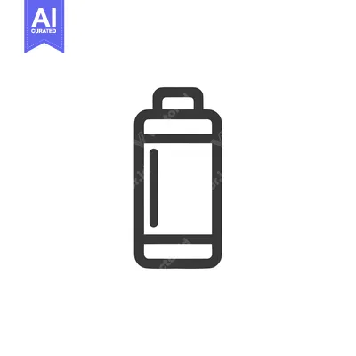 Premium design asset: Minimalist Battery Icon: Bold Outline, Clean Design, Modern Symbolism
