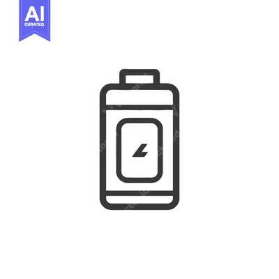 Aset premium populer: Minimalist Battery Icon: Bold Outline, Energy Symbol, Clean Design