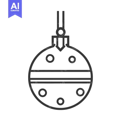 Popular premium asset: A simple black and white graphic of a holiday decoration