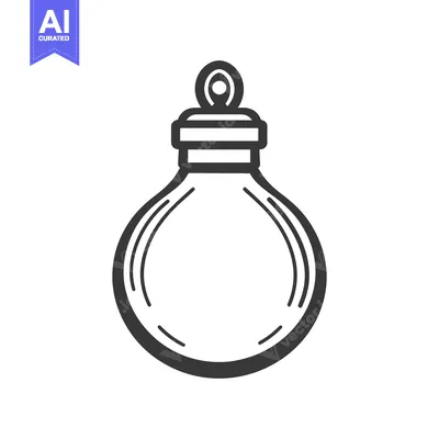 Aset desain premium: A simple black and white decorative holiday christmas ornament