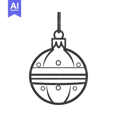 Aset desain premium: Simple black and white ornament suitable for holiday season celebratio