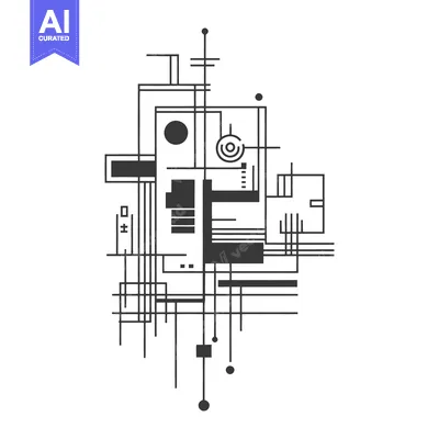 Popular premium asset: Abstract architectural design of linear shapes and geometric forms