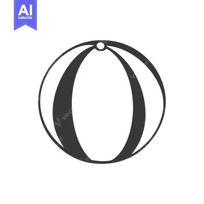Aset premium populer: A circular graphic design of a beach ball with segments
